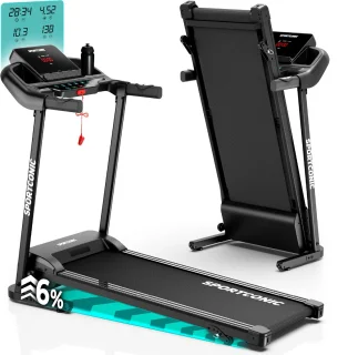 Sportconic Loopband 1-12 km/u Inklapbaar met LED-display en Hartslagmeter