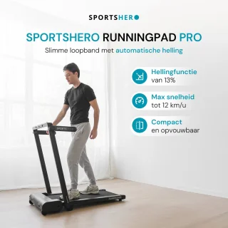 SPORTSHERO RUNNINGPAD PRO S - Hardloopband