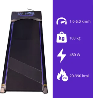 TD Compacte Loopband Wandelpad Zwart/Paars
