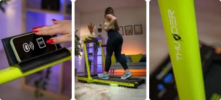 THUNDER® Loopband IMPACT-LIME Opvouwbaar
