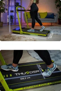 THUNDER® Loopband IMPACT-LIME Opvouwbaar