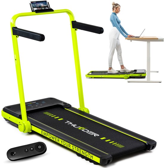 THUNDER® IMPACT-LIME — compacte, slimme loopband voor thuis