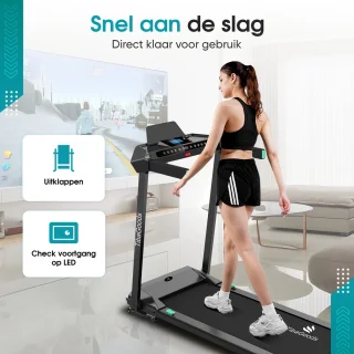 TibaGoods Elektrische Loopband Inklapbaar