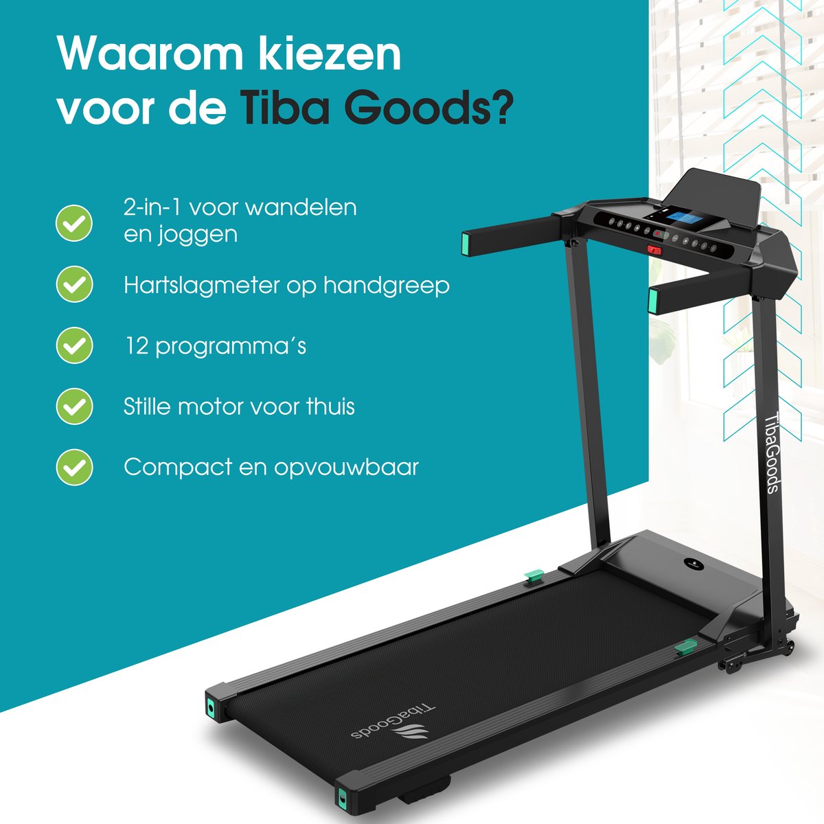 Wat vinden we goed aan de TibaGoods Elektrische Loopband Inklapbaar
