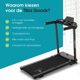 TibaGoods Elektrische Loopband Inklapbaar