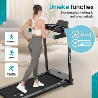 TibaGoods Elektrische Loopband Inklapbaar Walking Pad Huishoorth