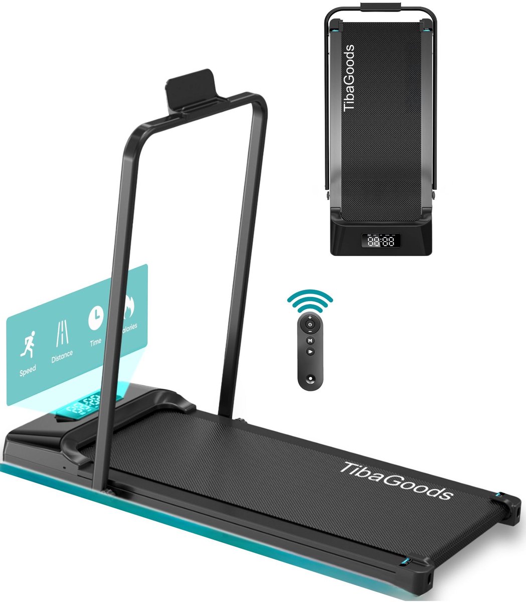 De TibaGoods Loopband Inklapbaar Walking Pad Hometrainer in één oogopslag