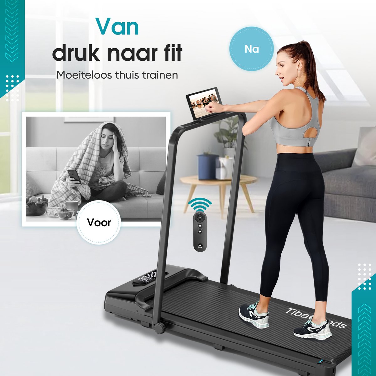 Wat vinden we goed aan de TibaGoods Loopband Inklapbaar Walking Pad Hometrainer