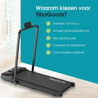 TibaGoods Loopband Inklapbaar Walking Pad Hometrainer