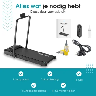 TibaGoods Loopband Inklapbaar Walking Pad Hometrainer