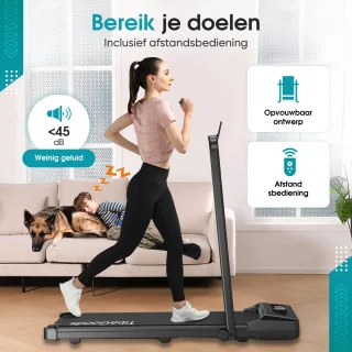 TibaGoods Loopband Inklapbaar Walking Pad Hometrainer