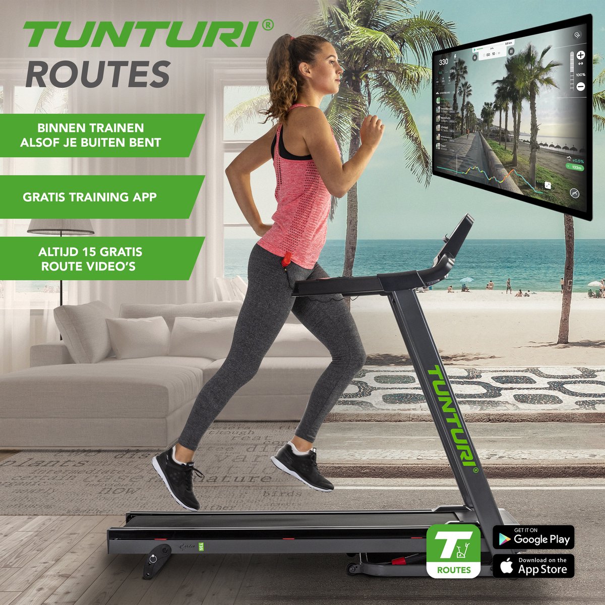Wat vinden we goed aan de Tunturi Cardio Fit T35 Inklapbare Loopband