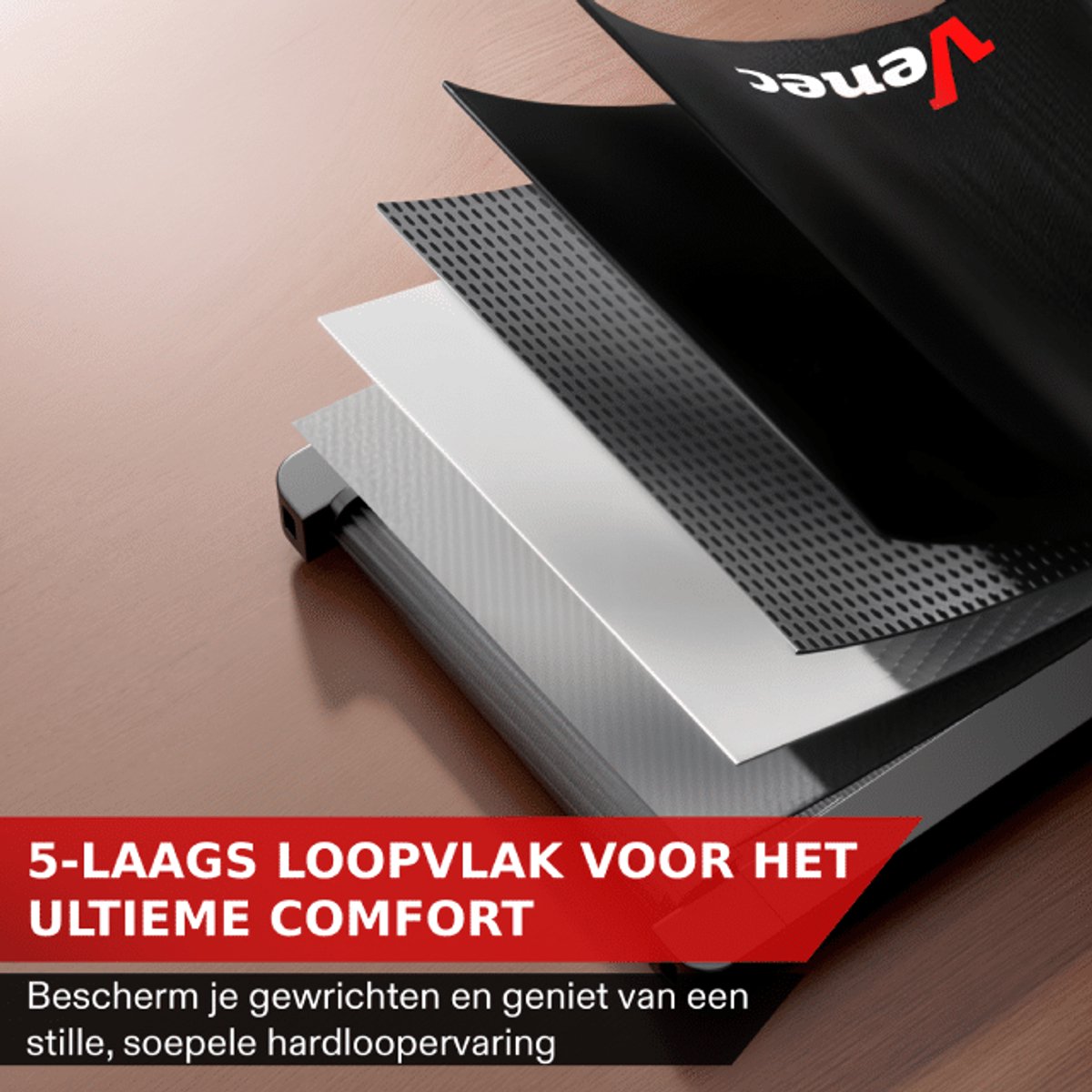 De Venec Sprint Elektrische Loopband Inklapbaar Zwart in één oogopslag