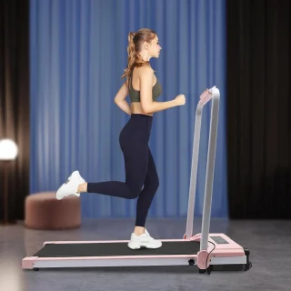 Walking Pad Loopband Elektrisch Inklapbaar Roze Zwart