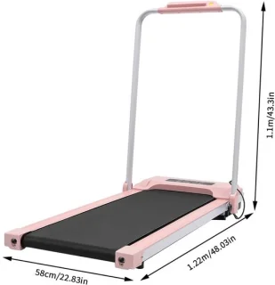 Walking Pad Loopband Elektrisch Inklapbaar Roze Zwart