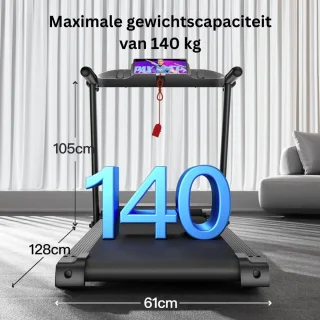 Walking Pad Loopband Inklapbaar Zwart