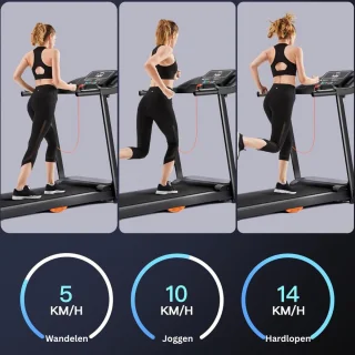Walking Pad Loopband Inklapbaar Zwart