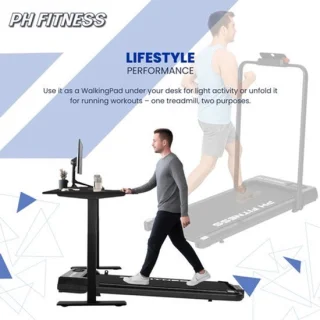 Walking pad met bluetooth en lcd-display, inklapbaar, 1,3 pk