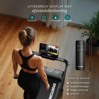 Walking Pad Opvouwbare Loopband Zwart