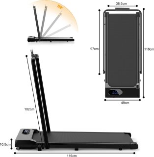 WalkingPad Elektrische Loopband Inklapbaar Zwart
