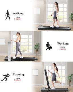 Walkingpad Inklapbare Elektrische Loopband 1-8 km/u Zilver