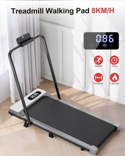 Walkingpad Inklapbare Elektrische Loopband 1-8 km/u Zilver