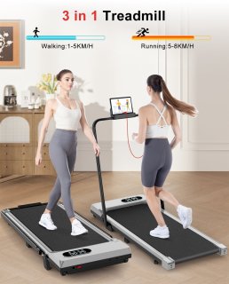 Walkingpad Inklapbare Elektrische Loopband 1-8 km/u Zilver