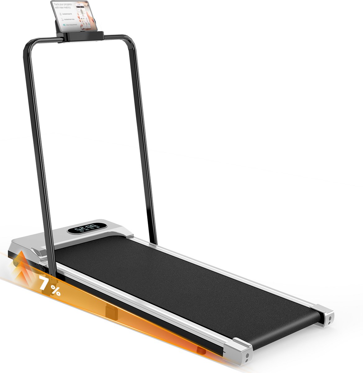 De Walkingpad Inklapbare Elektrische Loopband 1-8 km/u Zilver in één oogopslag