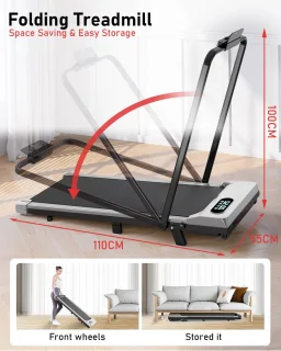 Walkingpad Inklapbare Elektrische Loopband 1-8 km/u Zilver