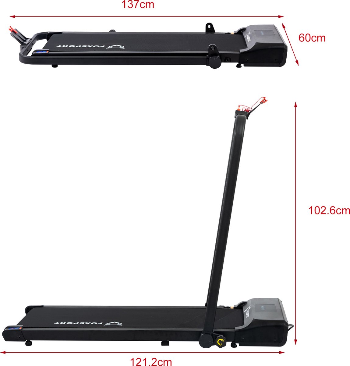 Wat vinden we goed aan de Wandelband met inklapbare armleuningen en display 1-12 km/h