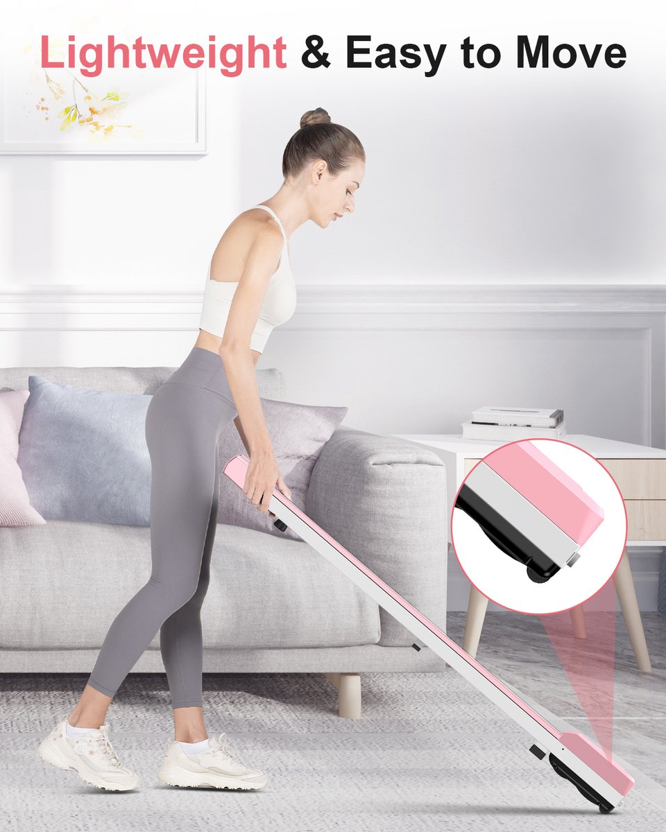 Wat vinden we goed aan de Wandelpad elektrische loopband 2,5 PK roze