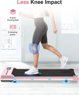 Wandelpad elektrische loopband 2,5 PK roze