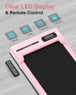 Wandelpad elektrische loopband 2,5 PK roze