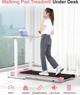 Wandelpad elektrische loopband 2,5 PK roze