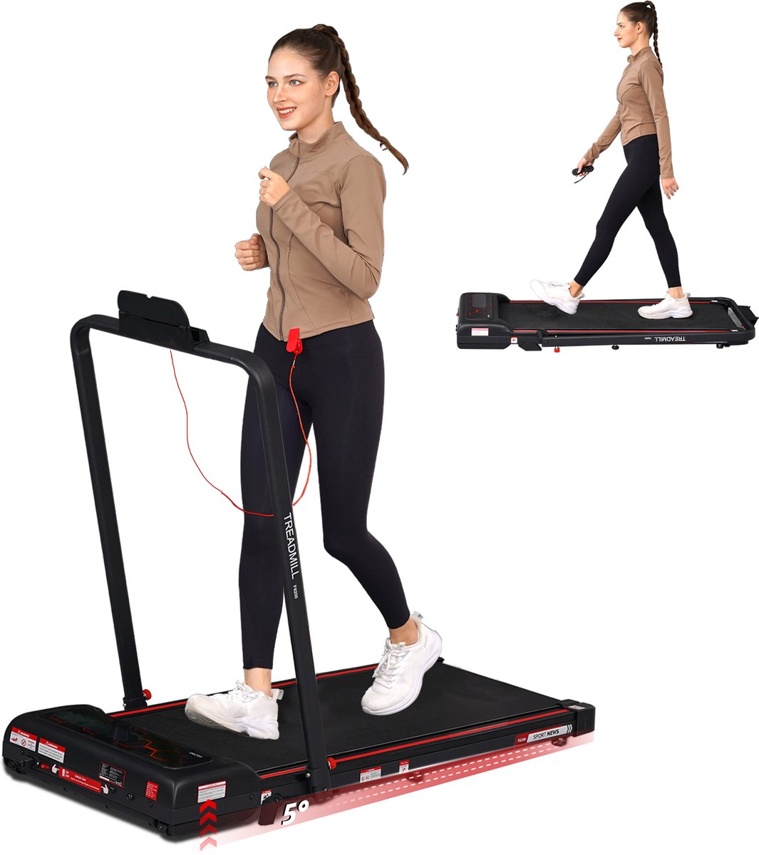 De Y-RAIN Elektrische Loopband 2-in-1 Walking Pad inklapbaar in één oogopslag