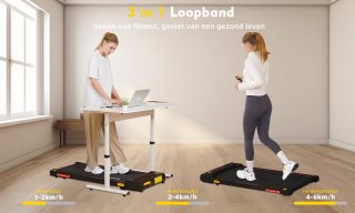 Y-RAIN Elektrische Loopband Walking Pad 440W 1-6km/u