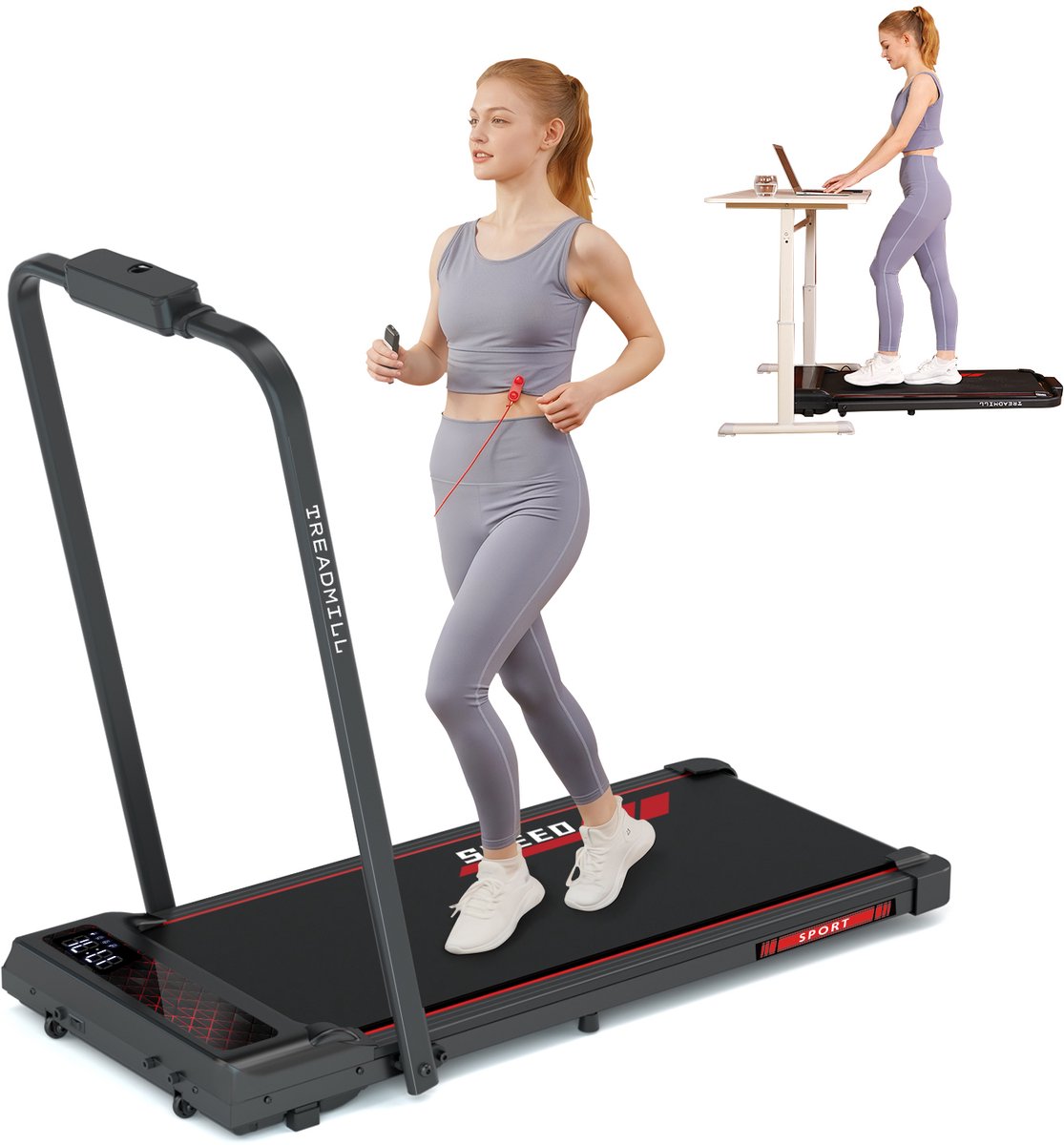 De Y-RAIN Inklapbare Elektrische Loopband Walking Pad 2-in-1 in één oogopslag