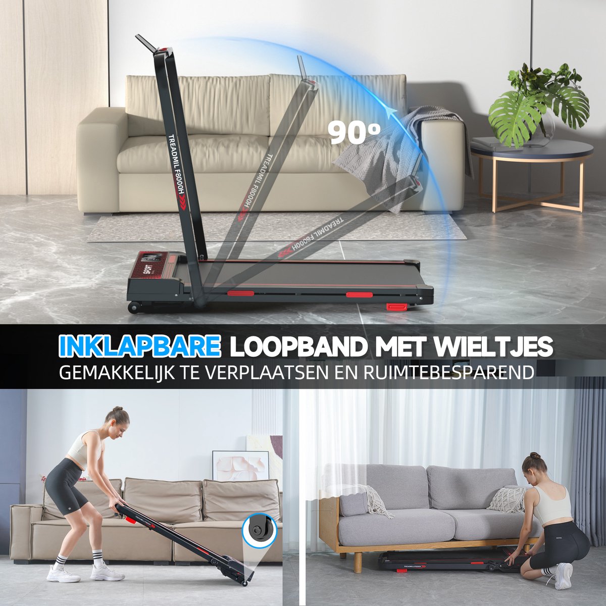 Wat vinden we goed aan de Y-RAIN Loopband Walking Pad 2-in-1 Zwart