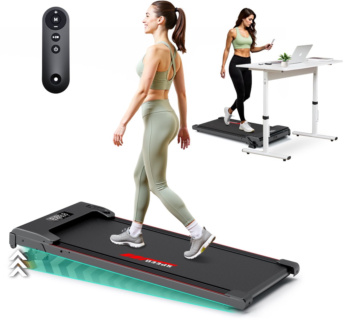 De Y-RAIN Loopband Walking Pad 2.5PK Zwart in één oogopslag