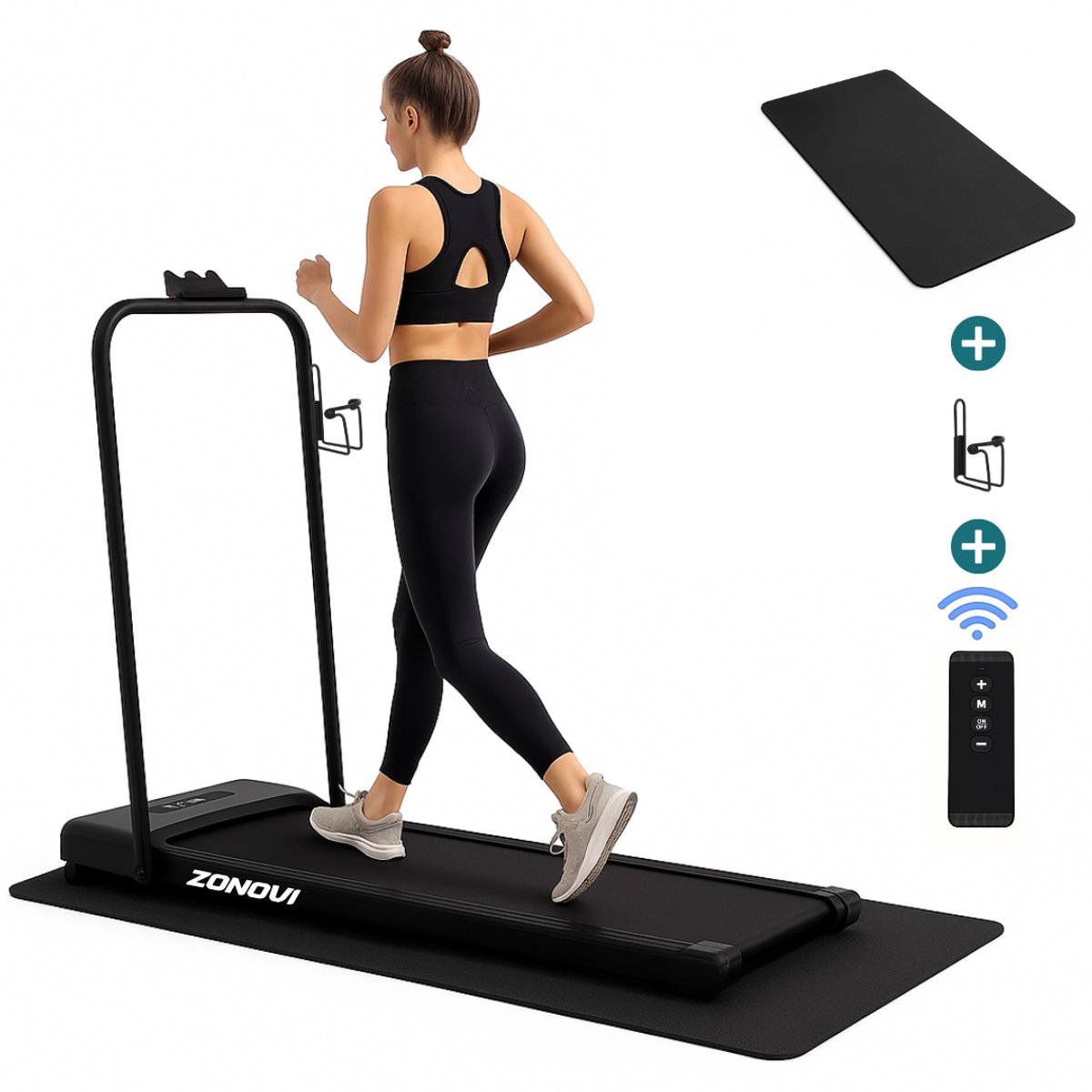 De Zonovi Loopband Inclapbaar Loopbandonder Bureau Walking Pad Hometrainer in één oogopslag