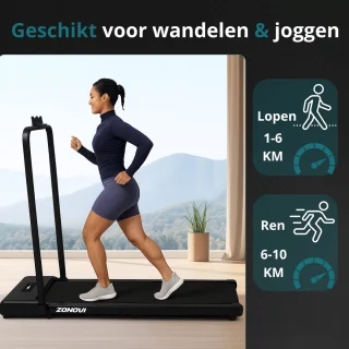 Zonovi Loopband Inclapbaar Loopbandonder Bureau Walking Pad Hometrainer