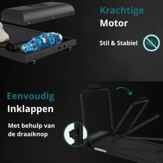 Zonovi Loopband Inclapbaar Loopbandonder Bureau Walking Pad Hometrainer