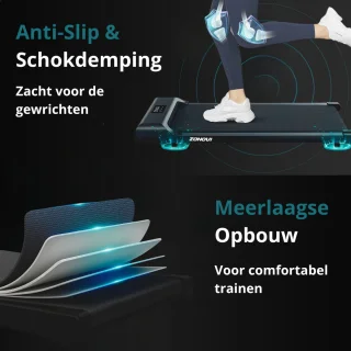 Zonovi Loopband Inclapbaar Loopbandonder Bureau Walking Pad Hometrainer