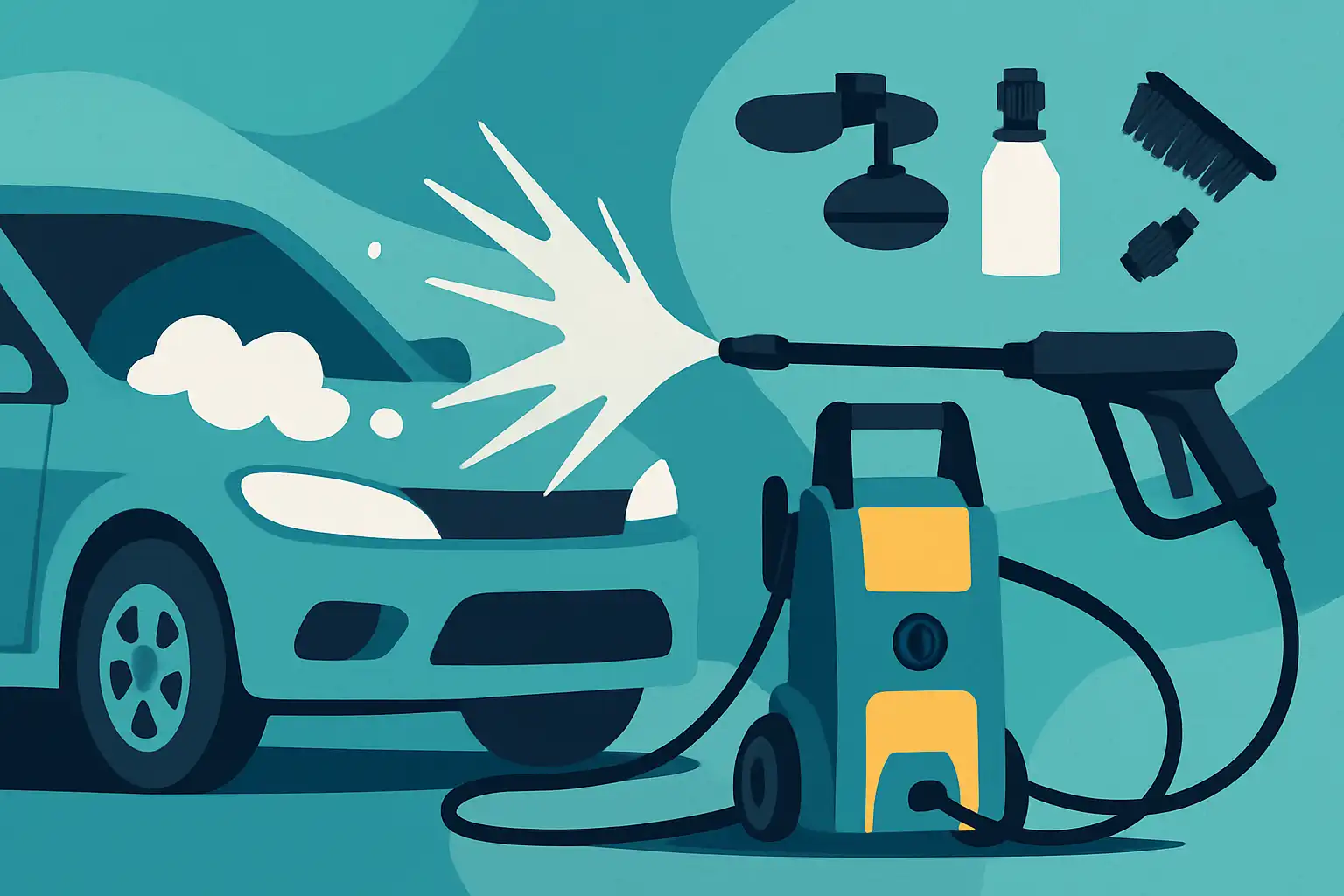 Auto wassen met een hogedrukreiniger: zo kies je de juiste druk en accessoires