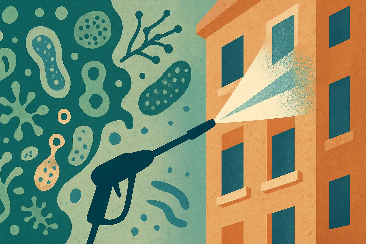 Het geheime leven van je gevel: hoe hogedrukreiniging het microbioom beïnvloedt en wat jij kunt doen