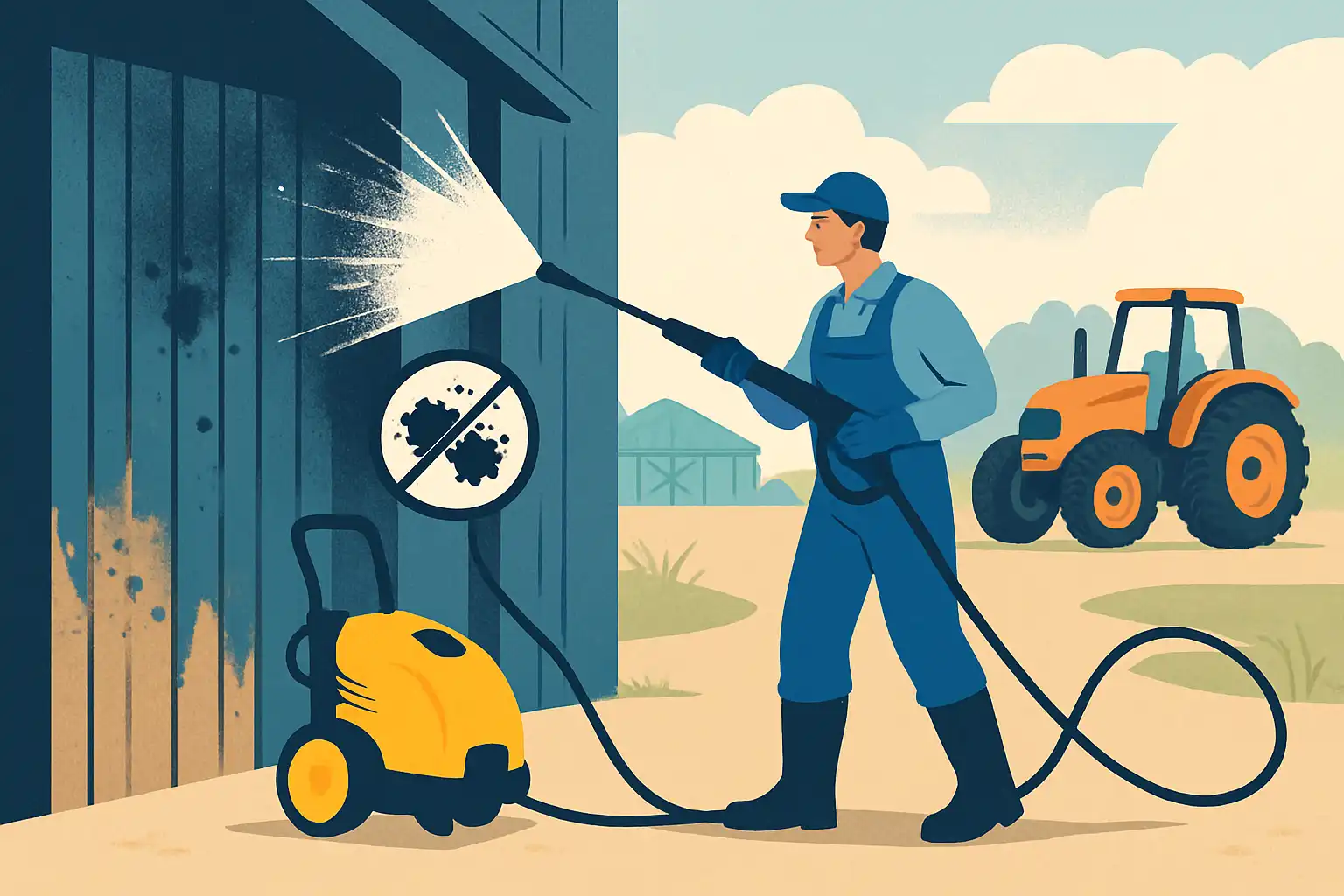 Reinigen op de boerderij: zo maak je stallen en landbouwmachines brandschoon met je hogedrukreiniger zonder kruisbesmetting