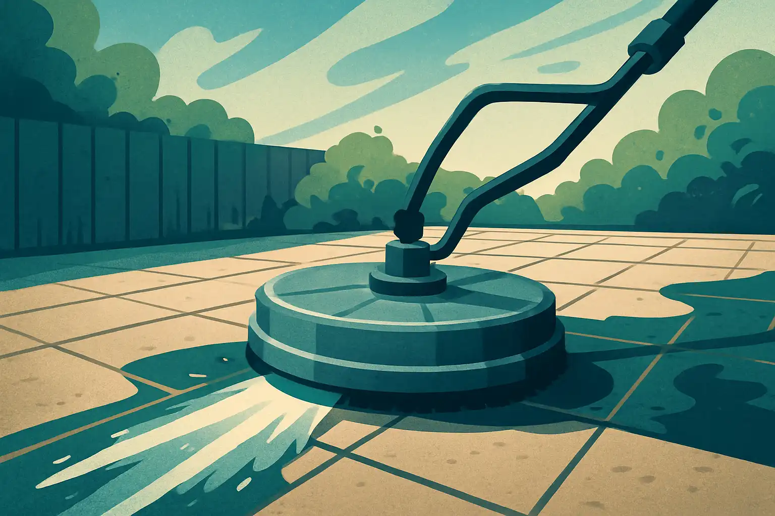 Turbo-terras in recordtijd: zo gebruik je een roterende surface cleaner op je hogedrukreiniger
