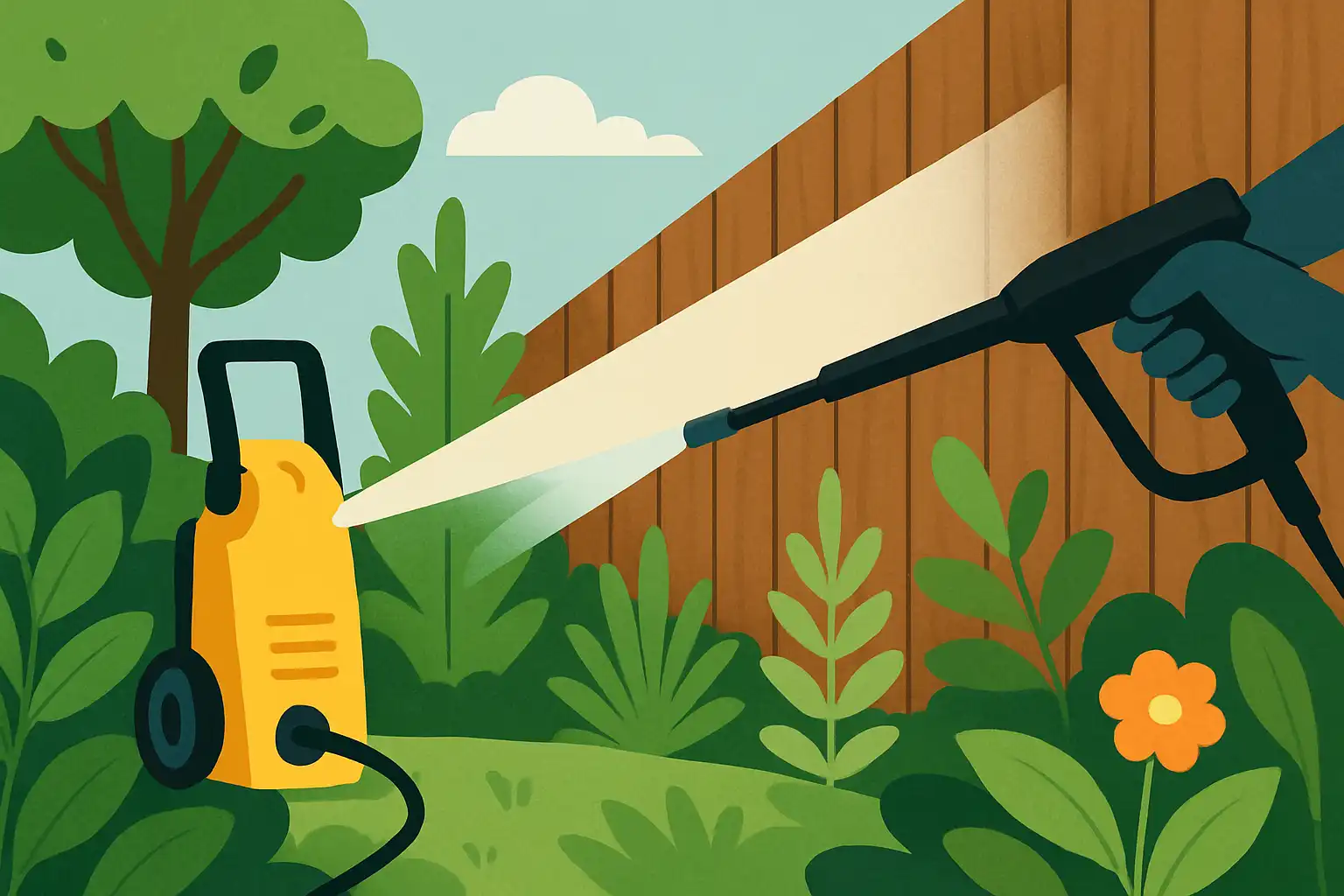 Zo bescherm je je tuin tijdens het hogedrukreinigen: de plantvriendelijke checklist