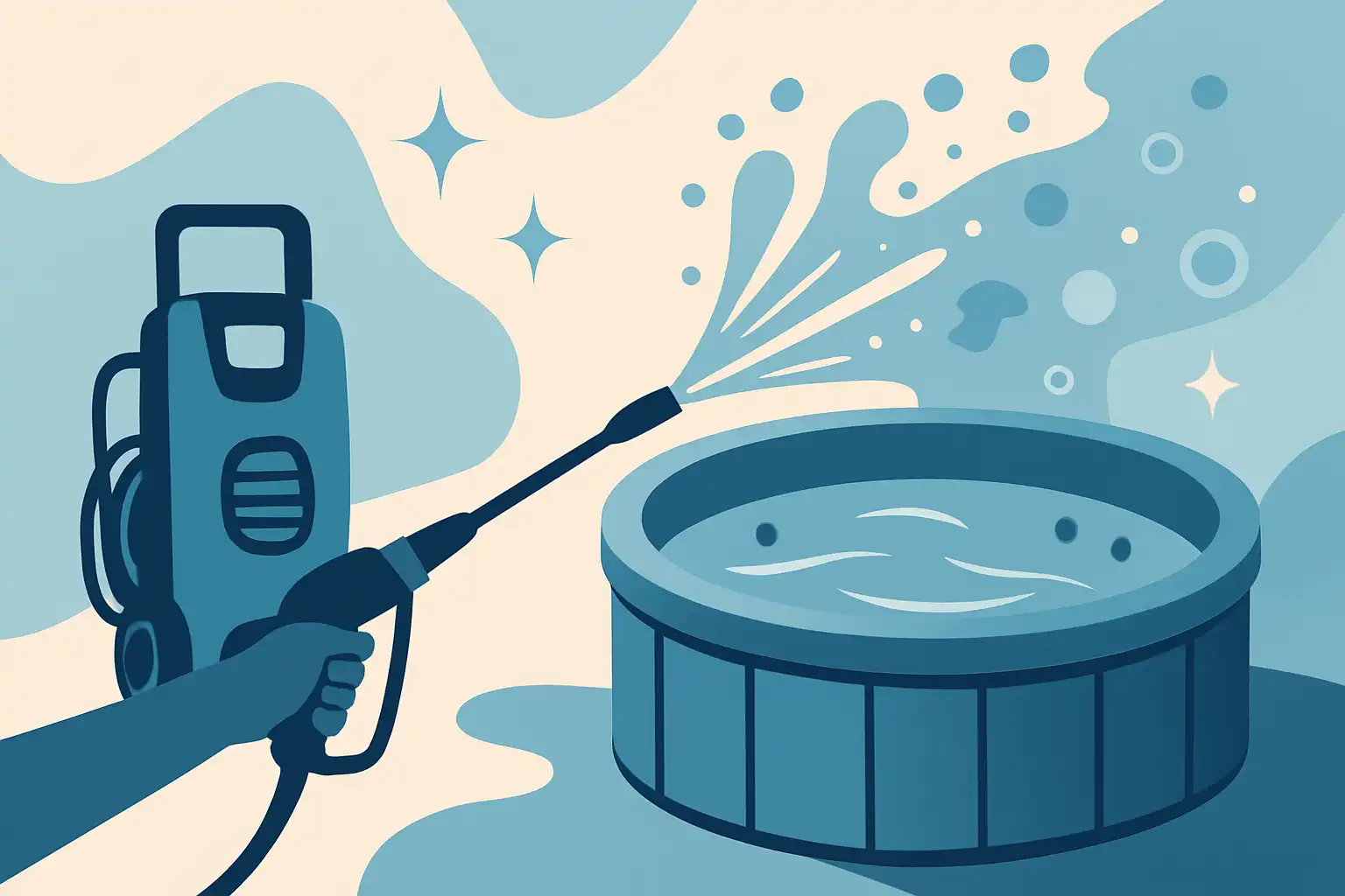 Zo reinig je veilig je spa en hot tub met een hogedrukreiniger