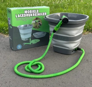 Draagbare Lagedrukreiniger - Emmer, Accu, Pomp - 15L - Draagbare Douche